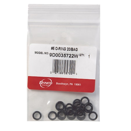 Danco Danco 3/8 in. D X 1/4 in. D Rubber O-Ring 20 pk 35722W